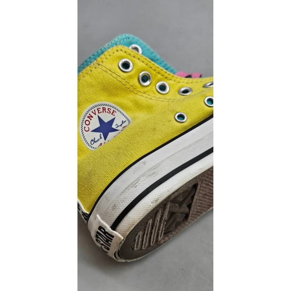 Converse Chuck Taylor All Star High Top Yellow Multi Color Leopard  Womens 8.5